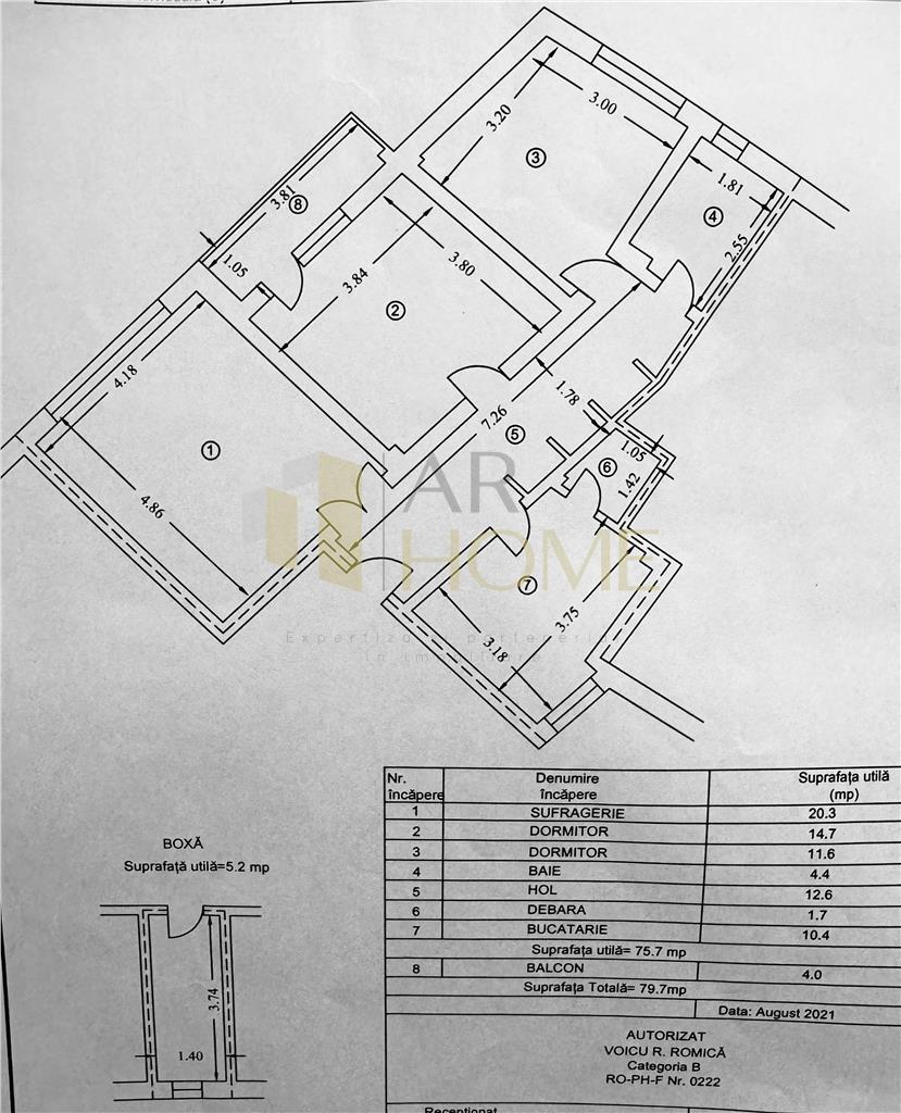Apartament 3 camere, centrala termica, boxa, ultracentral, Ploiesti