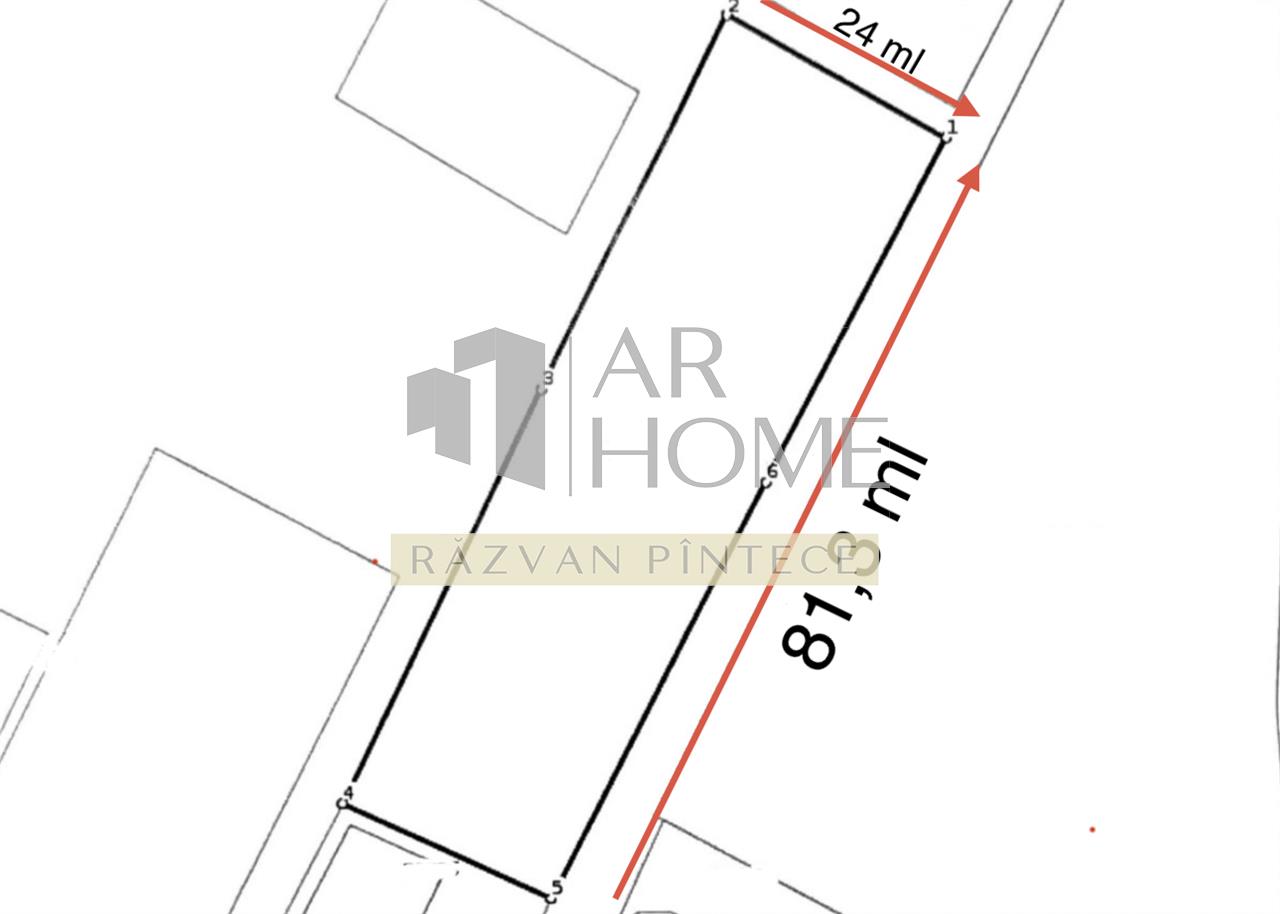Teren intravilan 1900 mp, langa padure, intrare Gageni Paulesti