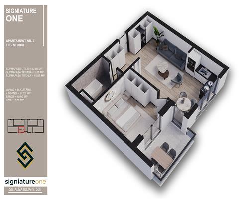 Vanzare studio premium, constructie noua, in Ploiesti, zona Albert Kaufland