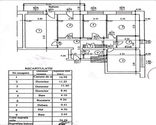 Apartament 4 camere, decomandat, centrala termica, Republicii Ploiesti