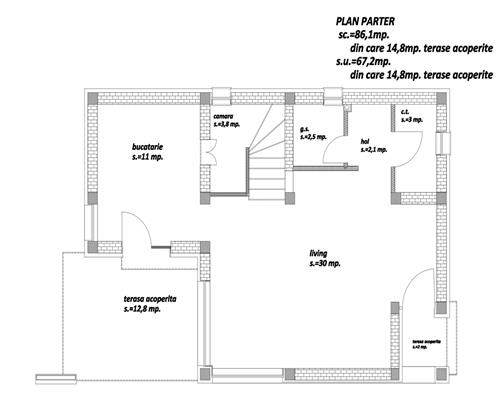 Casa 4 camere, constructie noua, in Paulesti, la 200 m de padure.