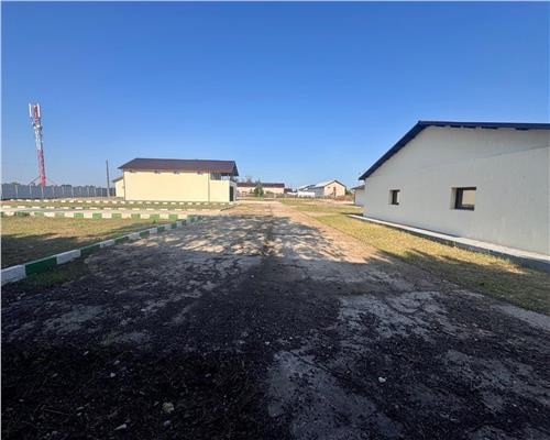 Ansamblu format din teren, platforma betonata si hale industriale, in Brazi, judetul Prahova.