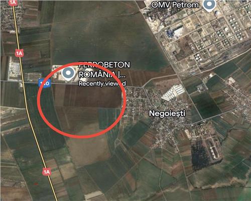 Teren industrial intravilan, Negoiesti Brazi langa Ploiesti