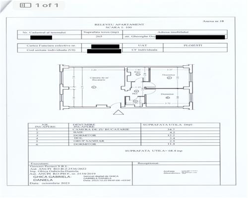 Apartament 3 camere , Gh.Doja , Ploiesti , mobilat complet