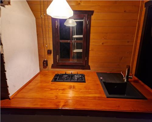 Teren cu constructii Cosmina de Sus   Foisor, baie, cabanuta si umbrar