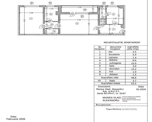 Apartament 2 camere  , central, zona Cina , Ploiesti