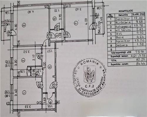 Apartament 3 camere , zona centrala , Ploiesti , mobilat complet