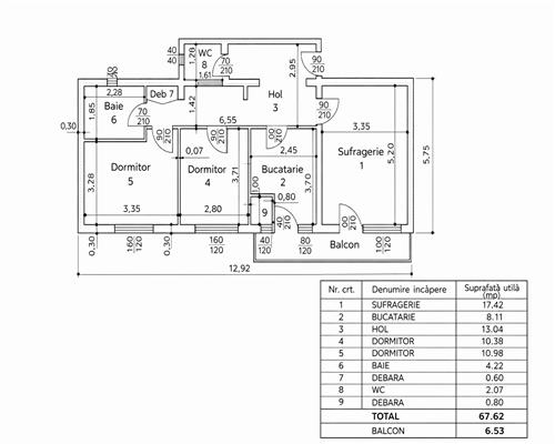 Apartament 3 camere, 2 bai, Republicii Mega Image, Ploiesti
