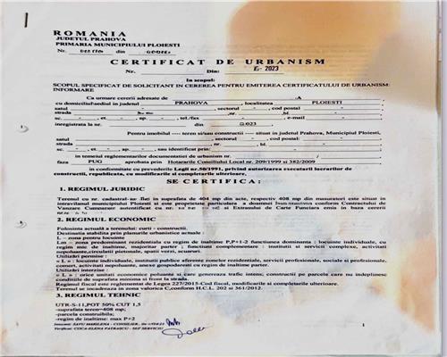 Teren intravilan 406m2 , Ploiesti , zona UPG