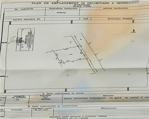 Teren intravilan 406m2 , Ploiesti , zona UPG