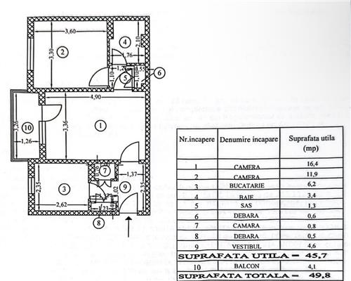 Apartament 2 camere, zona Nord, Ploiesti