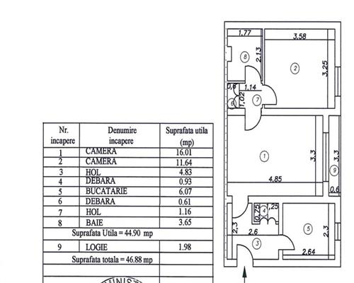 Apartament 2 camere, mobilat, in Ploiesti, zona Nord.