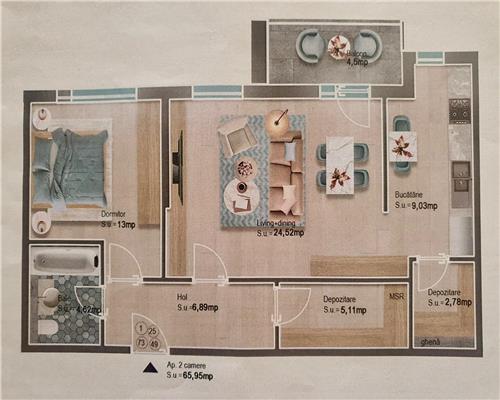 Apartament 2 camere, parcare subterana, cartier Albert, Ploiesti